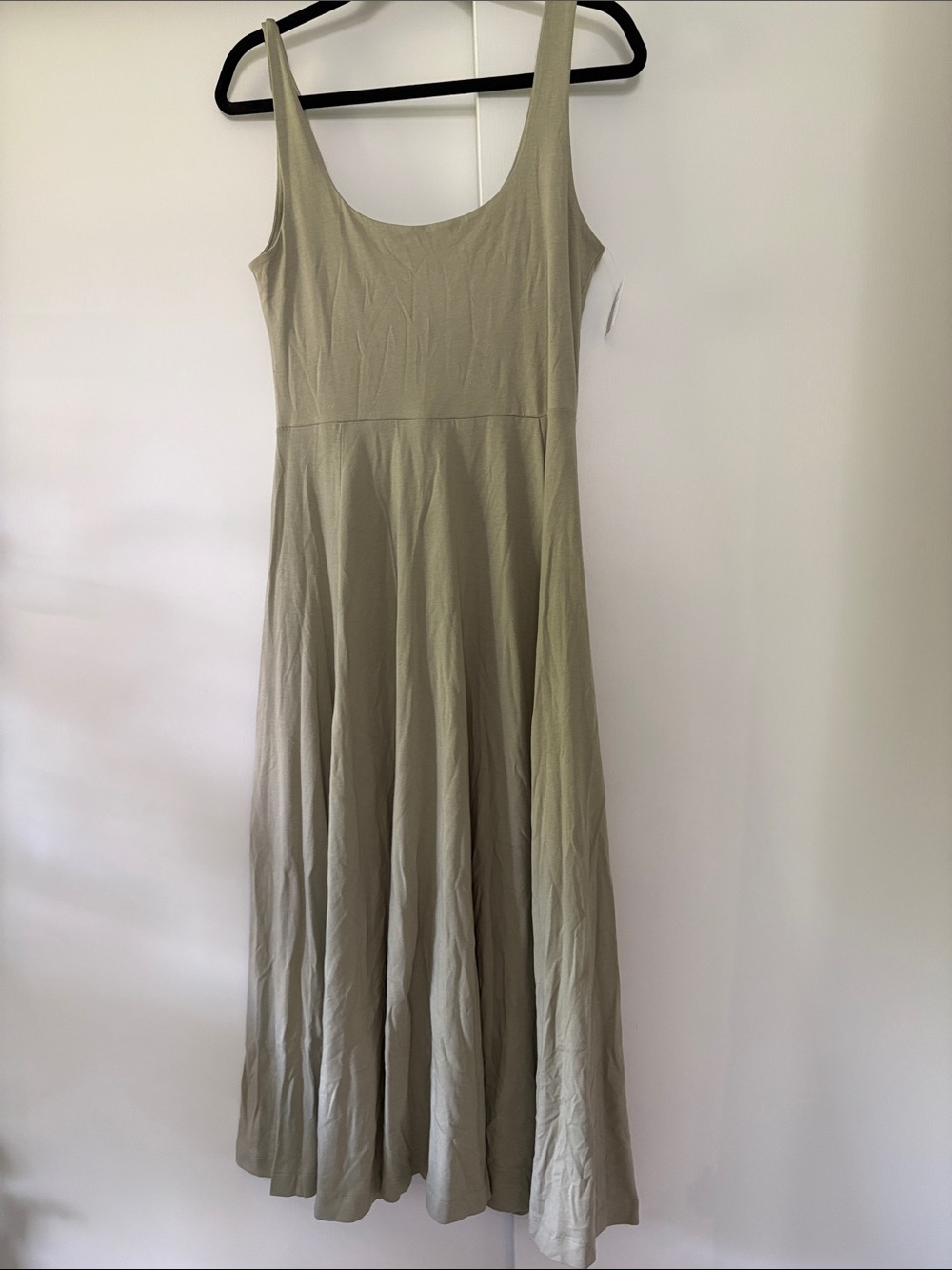 American Eagle Outfitters Sage Green Scoop Neck Midi Dress